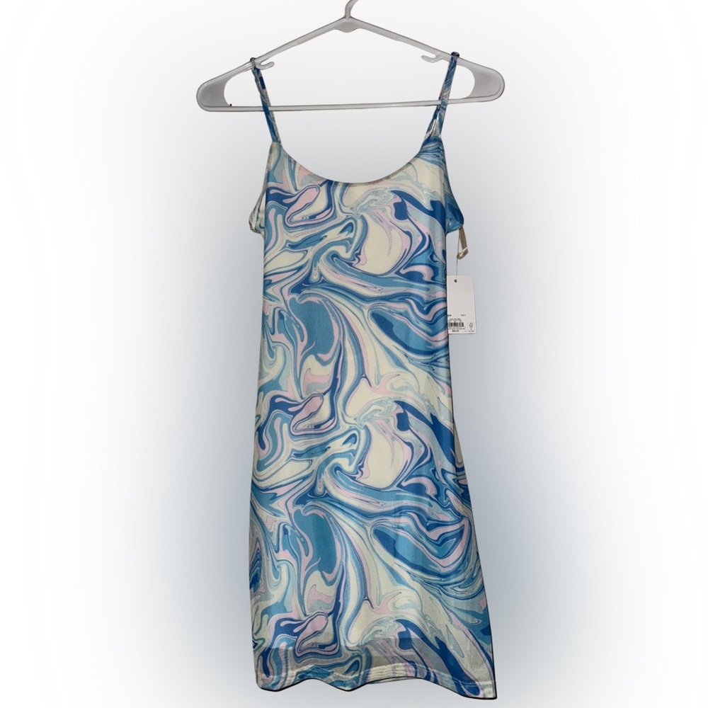 Swirl Pattern Mini Dress